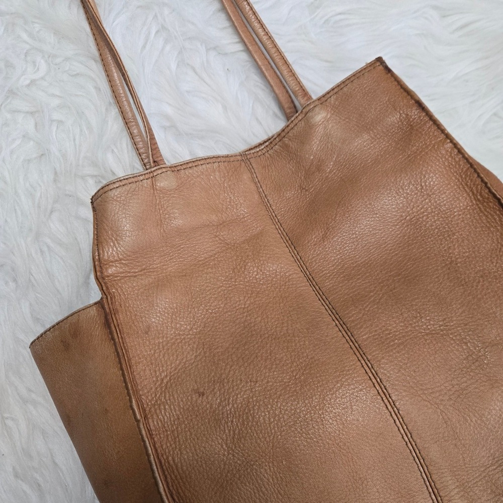 Hobo International Tan Leather Tote Bag Vintage Shoulder Bag Brown - Picture 6 of 14